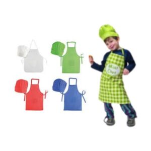 Gorro de chef y delantal descartable