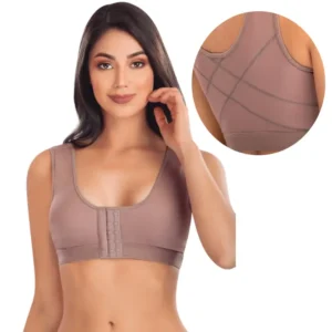 Brasier copa prehormada con  broches en los hombros