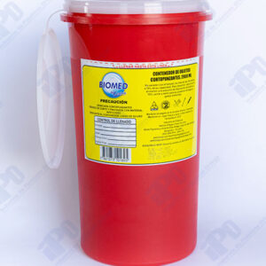Contenedor Biológico de Cortopunzante Cilíndrico 3LT